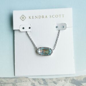Kendra Scott Elisa Dichroic Glass Necklace Silver